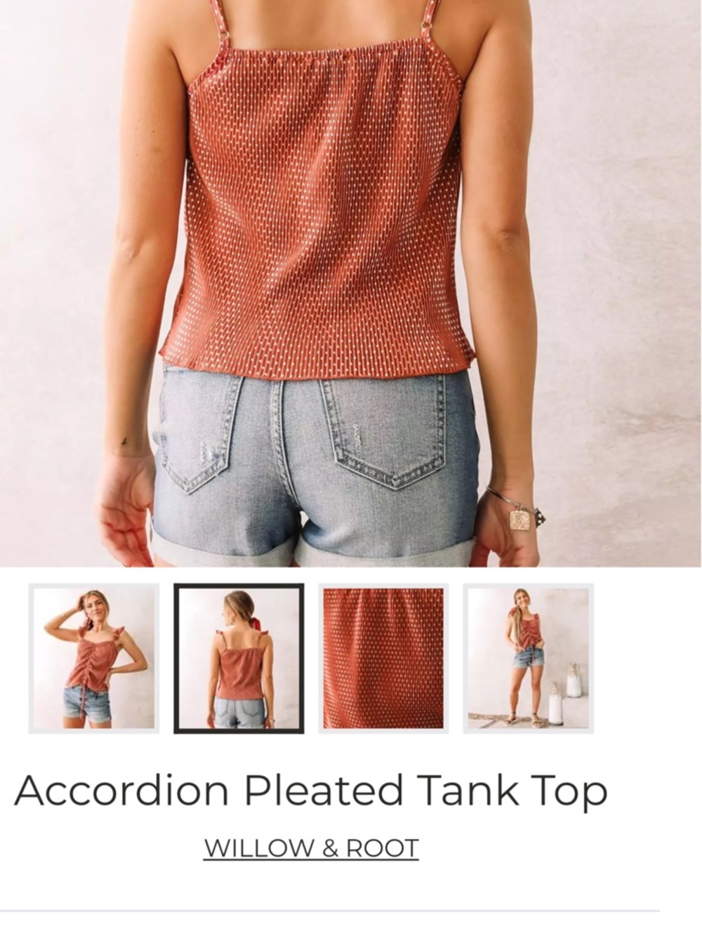 Willow & Root Polka Dot Tank Accordion Ruffle-Trim - Picture 8 of 8